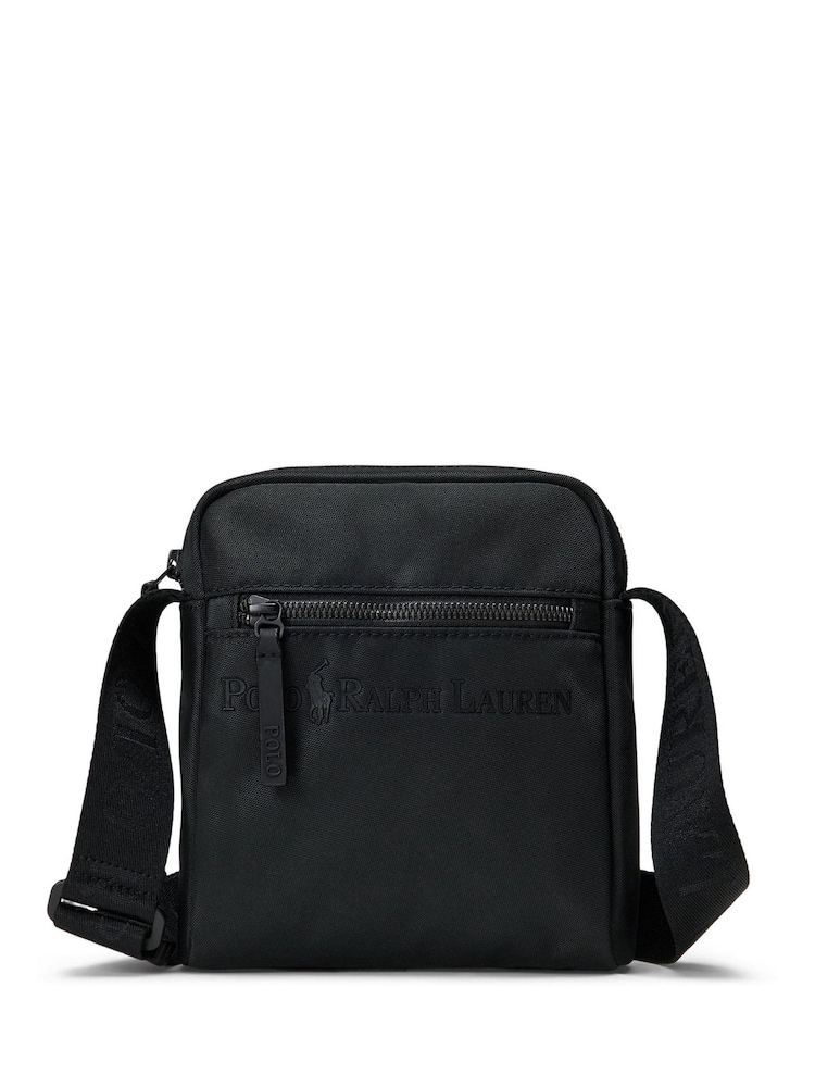 Polo Ralph Lauren Black CrossBody Modern Logo Messenger Bum Bag - Image 1 of 5 Polo Ralph Lauren Black CrossBody Modern Logo Messenger Bum Bag - Image 1 of 5