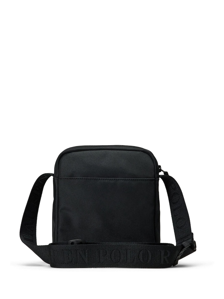 Черный - Сумка-мессенджер с логотипом Polo Ralph Lauren - Image 2 of 5