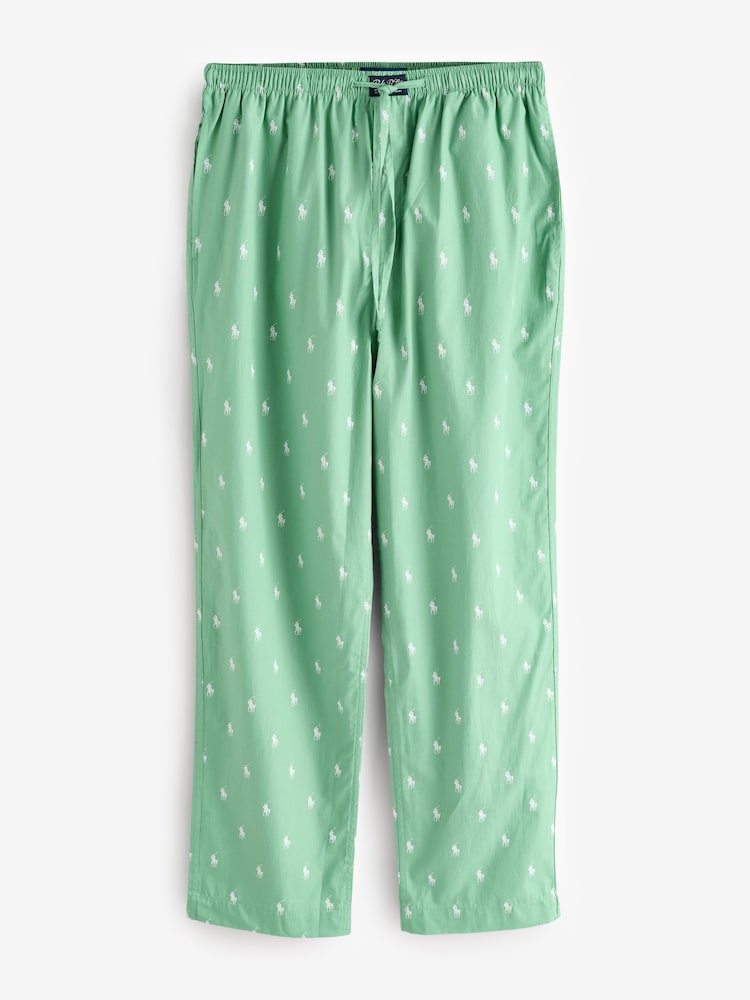 Polo Ralph Lauren Green Ground Player Pyjama Bottoms - Image 1 of 5