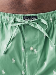 Polo Ralph Lauren Green Ground Player Pyjama Bottoms - Image 3 of 5