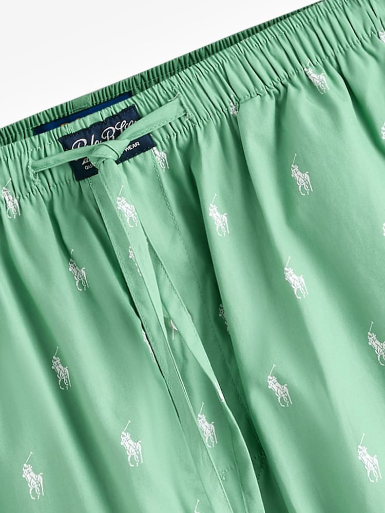 Polo Ralph Lauren Green Ground Player Pyjama Bottoms - Image 5 of 5