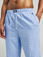 Polo Ralph Lauren Blue Check Pyjama Bottoms - Image 3 of 5