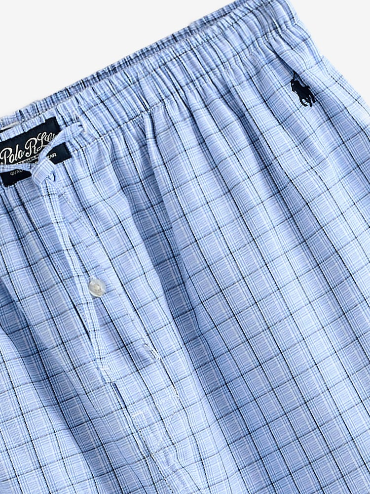 Polo Ralph Lauren Blue Check Pyjama Bottoms - Image 5 of 5