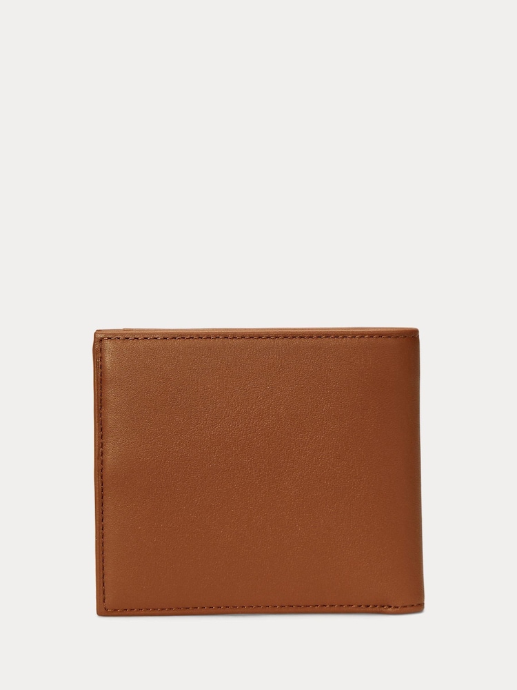 Polo Ralph Lauren Brown Smooth Leather Billfold Logo Wallet - Image 2 of 3