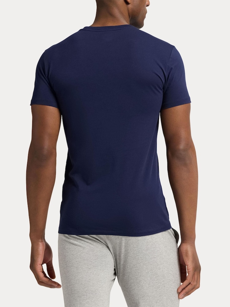 Синий - Набор из 100хлопковых футболок зауженного кроя Polo Ralph Lauren 3 шт.) - Image 5 of 5