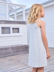 Ecru Ditsy Rib Racer Summer Dress (3-16yrs) - Image 2 of 7