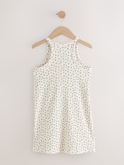 Ecru Ditsy Rib Racer Summer Dress (3-16yrs) - Image 6 of 7