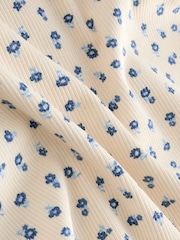 Ecru Ditsy Rib Racer Summer Dress (3-16yrs) - Image 7 of 7