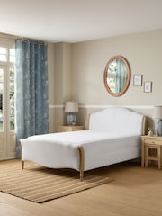 Laura Ashley Henley Duck Egg Stripe Sarsden Wooden And Upholstery Bed Frame - Image 2 of 4