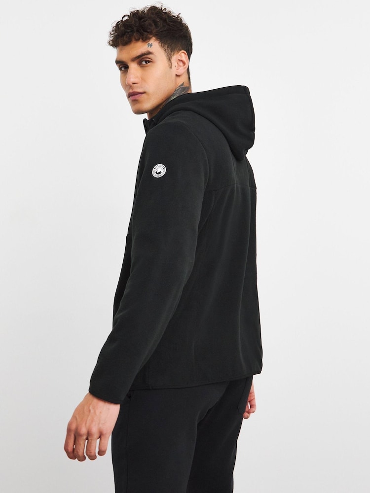 Snowdonia Black Half Zip Hooded Fleece - Image 2 of 4
