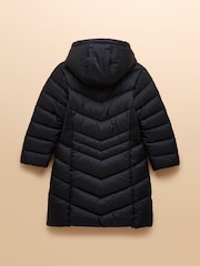 Joules Girls' Pembury Navy Blue Showerproof Padded Coat - Image 2 of 4