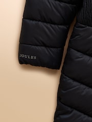 Joules Girls' Pembury Navy Blue Showerproof Padded Coat - Image 3 of 4