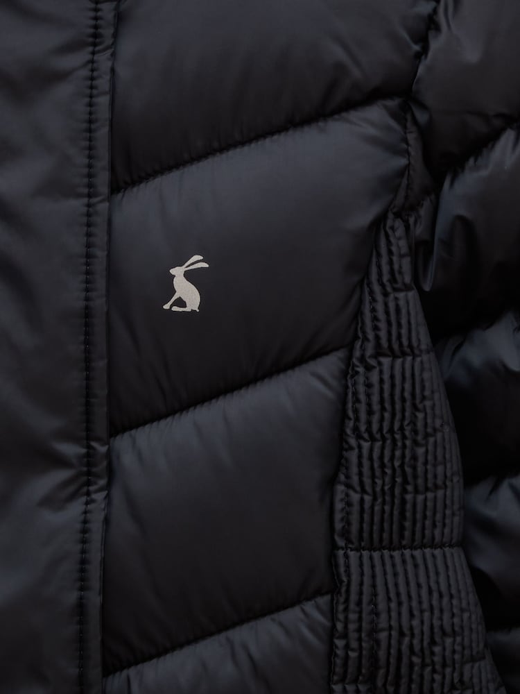 Joules Girls' Pembury Navy Blue Showerproof Padded Coat - Image 4 of 4