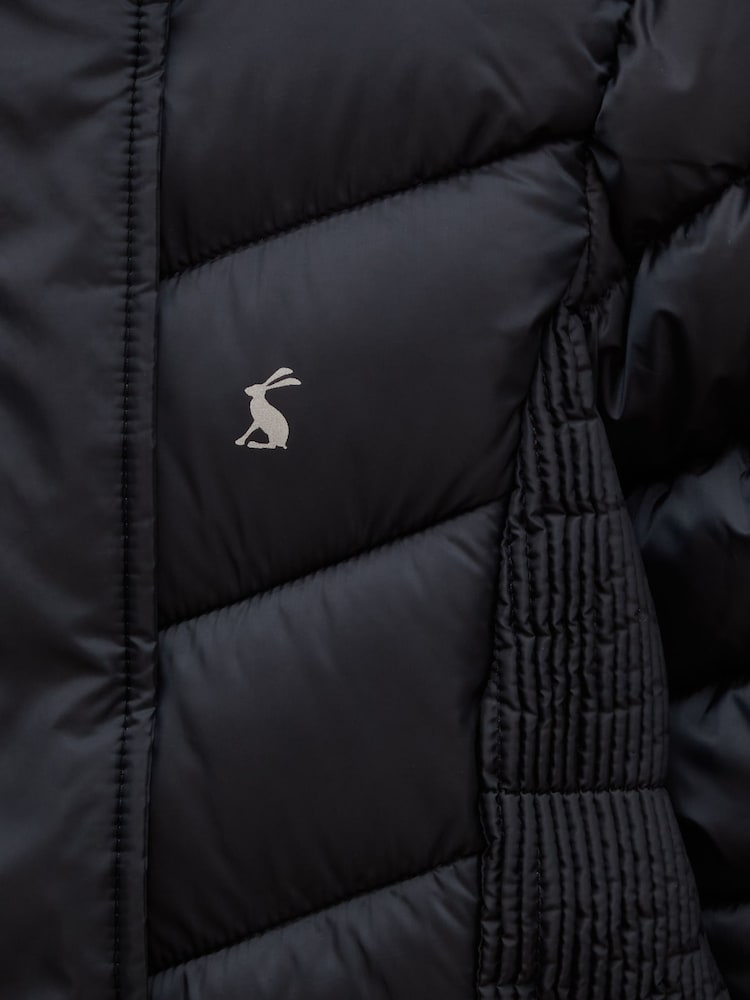 Joules Girls' Pembury Navy Blue Showerproof Padded Coat - Image 7 of 7