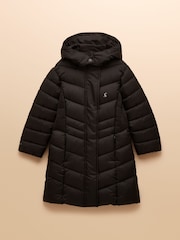 Joules Girls' Pembury Black Showerproof Padded Coat - Image 1 of 4