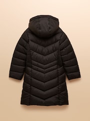 Joules Girls' Pembury Black Showerproof Padded Coat - Image 2 of 4