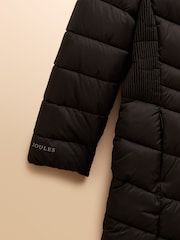Joules Girls' Pembury Black Showerproof Padded Coat - Image 4 of 4