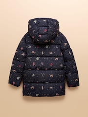 Joules Girls' Emmeline Navy Horse Showerproof Padded Coat - Image 2 of 4