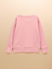 Joules Kids' Sundaze Pink Crew Neck Sweatshirt - Image 2 of 5