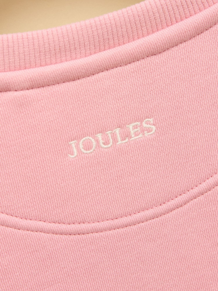 Joules Kids' Sundaze Pink Crew Neck Sweatshirt - Image 4 of 4