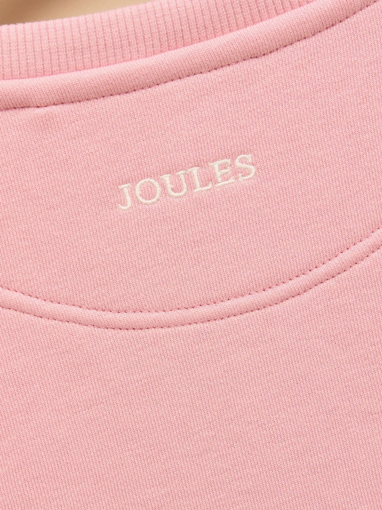 Joules Kids' Sundaze Pink Crew Neck Sweatshirt - Image 5 of 5