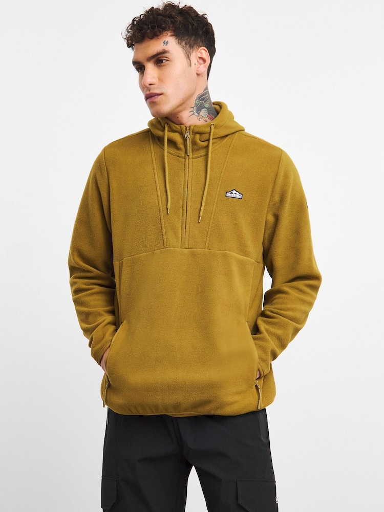 Snowdonia Green Half Zip Hooded Fleece - Image 1 of 4