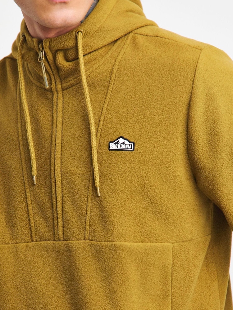 Snowdonia Green Half Zip Hooded Fleece - Image 4 of 4