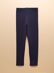 Joules Girls' Deedee Navy Blue Jersey Leggings - Image 2 of 4