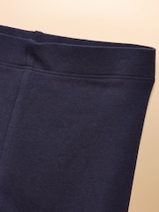 Joules Girls' Deedee Navy Blue Jersey Leggings - Image 3 of 4