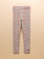 Joules Girls' Deedee Pink Ditsy Jersey Leggings - Image 1 of 1