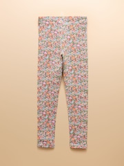Joules Girls' Deedee Pink Ditsy Jersey Leggings - Image 2 of 5