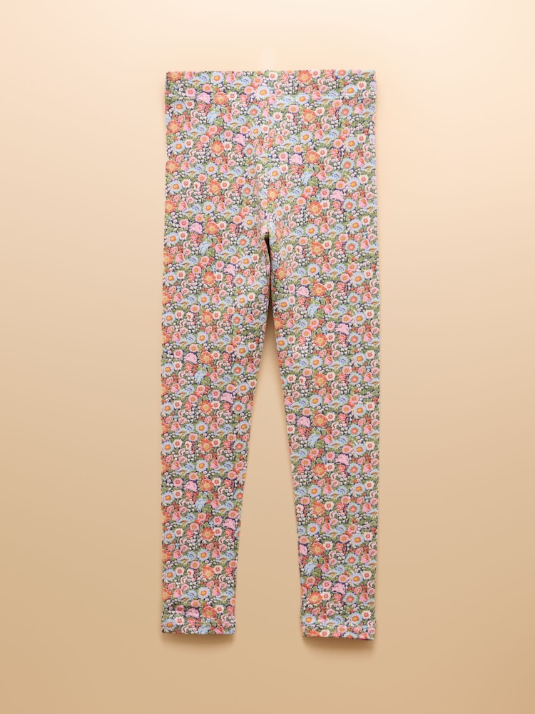 Joules Girls' Deedee Pink Ditsy Jersey Leggings - Image 2 of 5