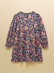 Joules Girls' Hampton Multi Floral Long Sleeve Jersey Dress - Image 2 of 5