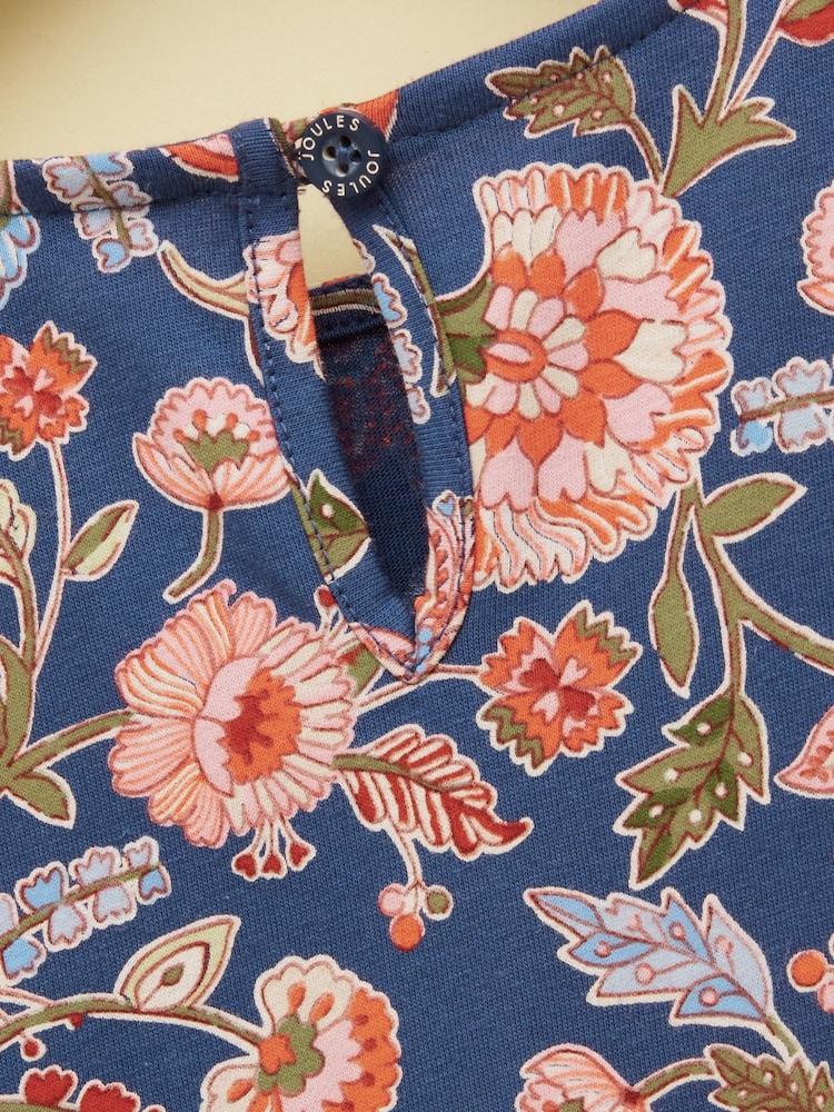 Joules Girls' Hampton Multi Floral Long Sleeve Jersey Dress - Image 5 of 5 Joules Girls' Hampton Multi Floral Long Sleeve Jersey Dress - Image 5 of 5