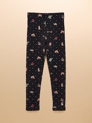 Joules Girls' Deedee Navy Blue Two Pack Leggings - Image 2 of 4