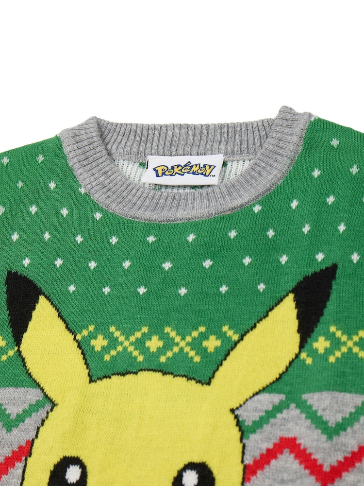 Vanilla Underground Grey Pokemon Character Christmas Jumpers - Image 3 of 5