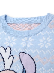 Vanilla Underground Blue Girls Disney Stitch Christmas Jumpers - Image 3 of 6