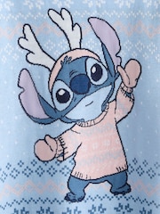 Vanilla Underground Blue Girls Disney Stitch Christmas Jumpers - Image 6 of 6
