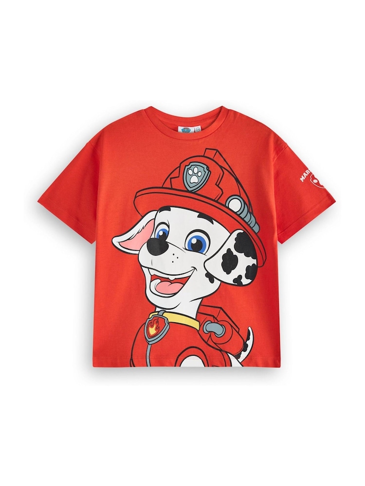 Vanilla Underground Red Boys 100% Cotton Paw Patrol T-Shirts 3 Pack - Image 3 of 6