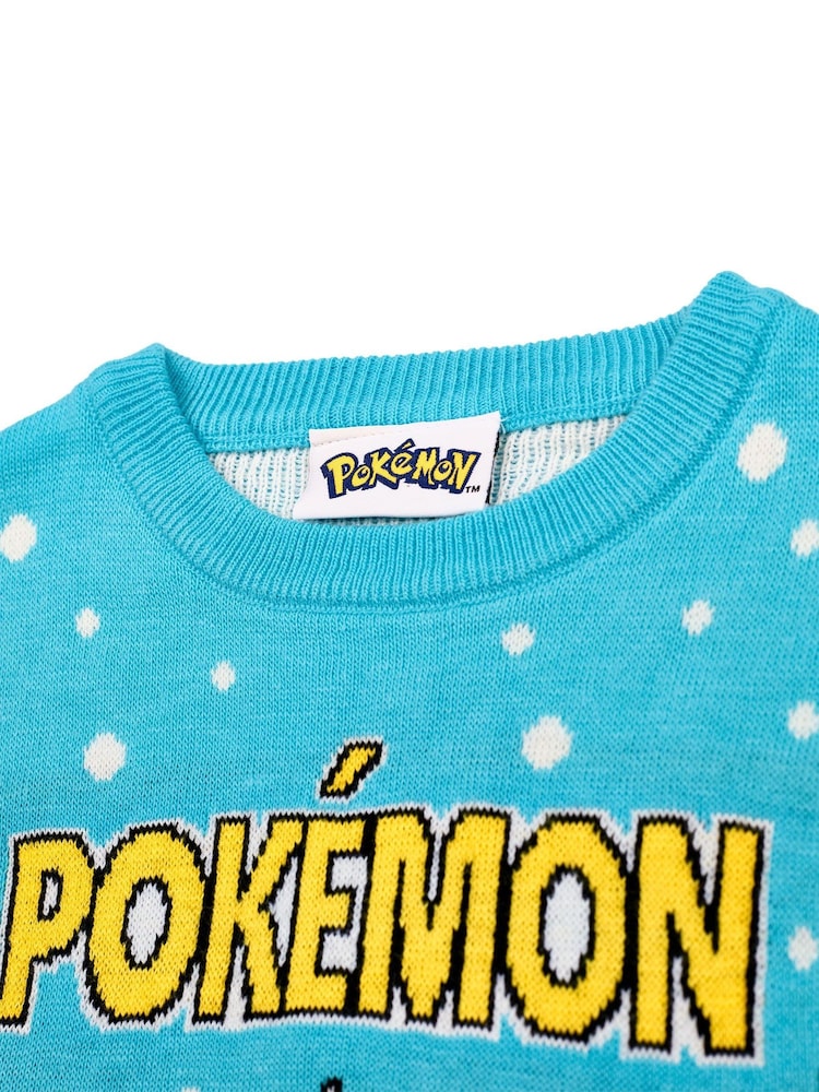 Vanilla Underground Blue Pokemon Character Christmas Jumpers - Image 3 of 6