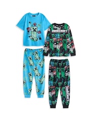 Vanilla Underground Black Boys Minecraft Pyjamas 2 Pack - Image 1 of 5