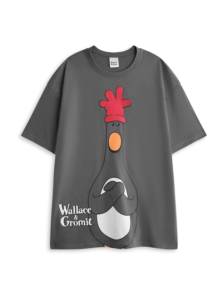 Vanilla Underground Pink Mens Wallace And Gromit 100% Cotton Pyjamas - Image 2 of 6