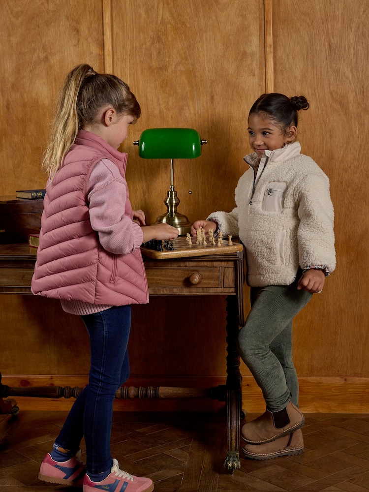 Joules Girls' Tilly Cream Quarter Zip Fleece - Image 2 of 4 Joules Girls' Tilly Cream Quarter Zip Fleece - Image 2 of 4