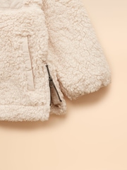 Joules Girls' Tilly Cream Quarter Zip Fleece - Image 4 of 4