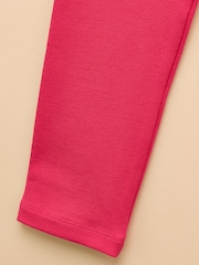 Joules Girls' Deedee Pink Jersey Leggings - Image 4 of 4
