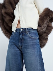 River Island Blue Relaxed 100% Cotton Straight Barrel Jeans - Image 4 of 6