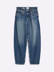 River Island Blue Relaxed 100% Cotton Straight Barrel Jeans - Image 5 of 6