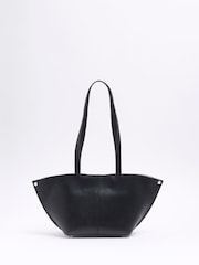 River Island Black Leather Folded Fan Tote Bag - Image 3 of 6