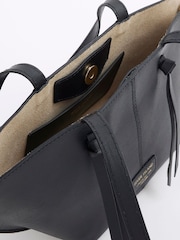 River Island Black Leather Folded Fan Tote Bag - Image 6 of 6
