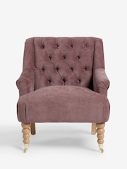 Laura Ashley Stretton Chenille Dusky Plum Purple Ropsley Accent Chair - Image 6 of 8